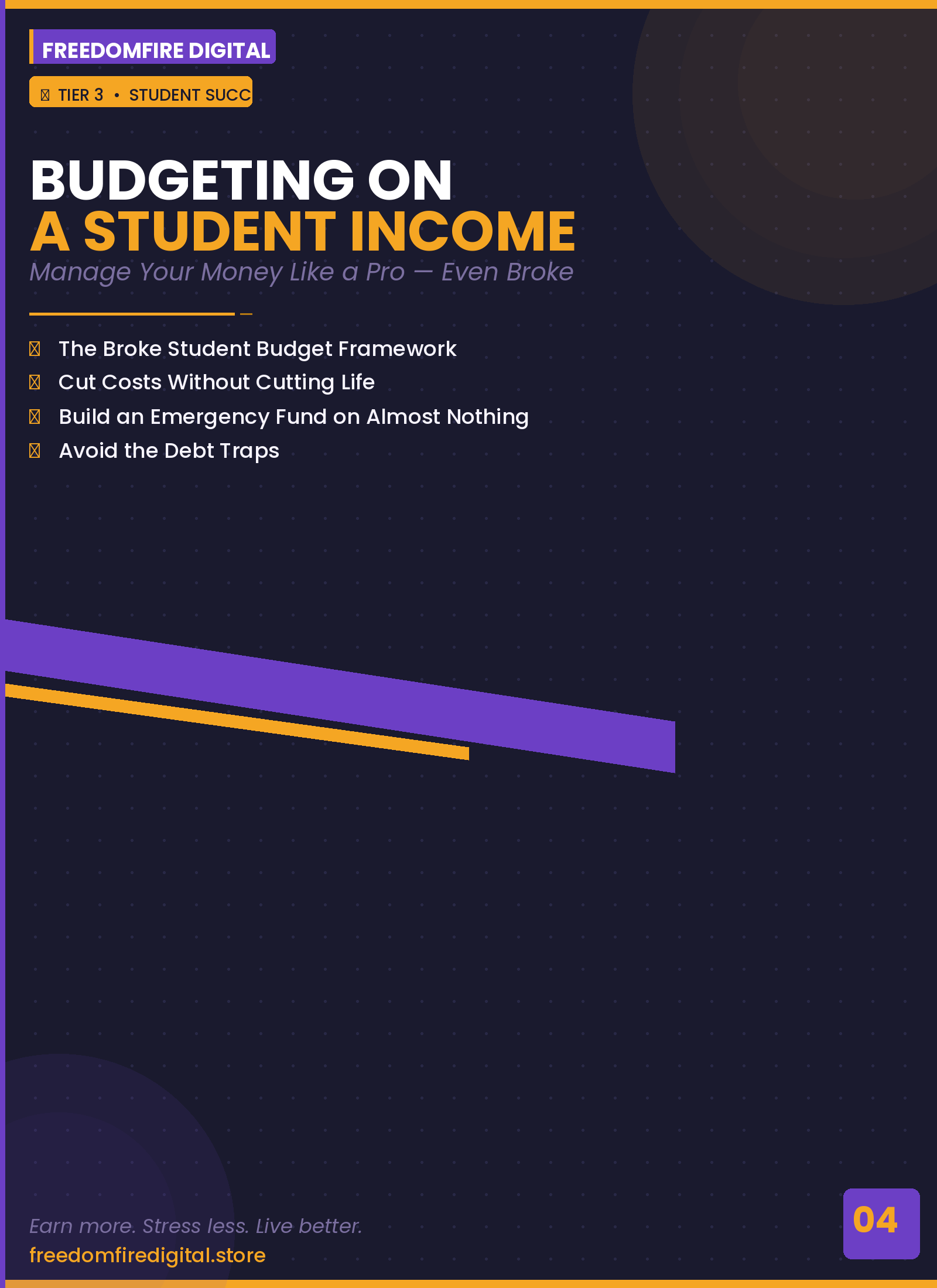 Budgeting on a Student Income — Step-by-Step PDF | Student Budget Framework | Emergency Fund | Avoid Debt Traps