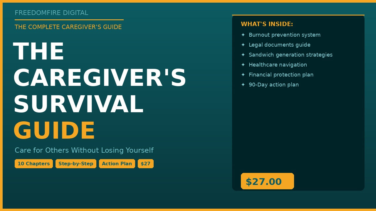 The Caregiver's Survival Guide — Step-by-Step PDF | Burnout Prevention, Legal Essentials & Self-Care for Family Caregivers