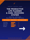 The Productive Life Planner & Goal Crushing System — PDF Planner | Productivity Guide | Goal Setting | Time Blocking